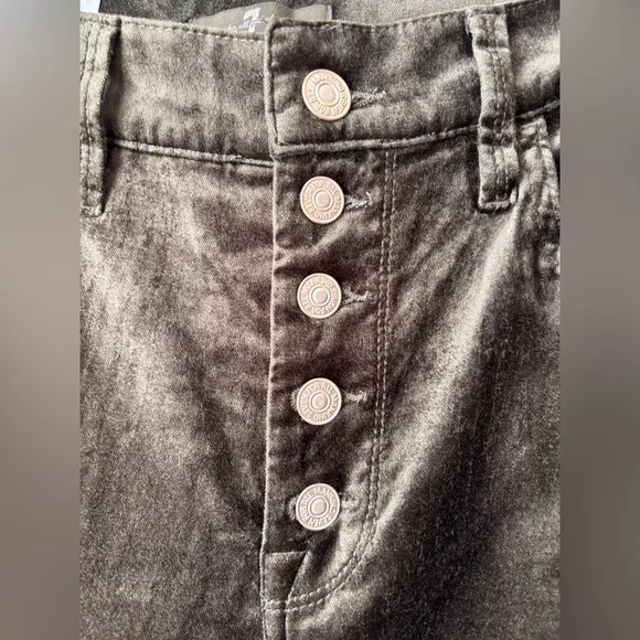 NWT 7 For All Mankind High Waist Ankle Skinny Jeans Green Velvet Size 30 Pants