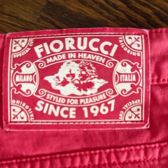 NWT FIORUCCI Skinny Red pants  JEANS SZ 28 made in Italy