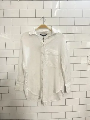 nwt zara oversized linen shirt