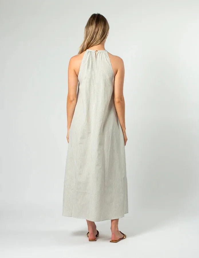 Nyla Dress Khaki Stripe