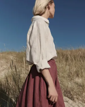 October - Linen Blouse in Beige