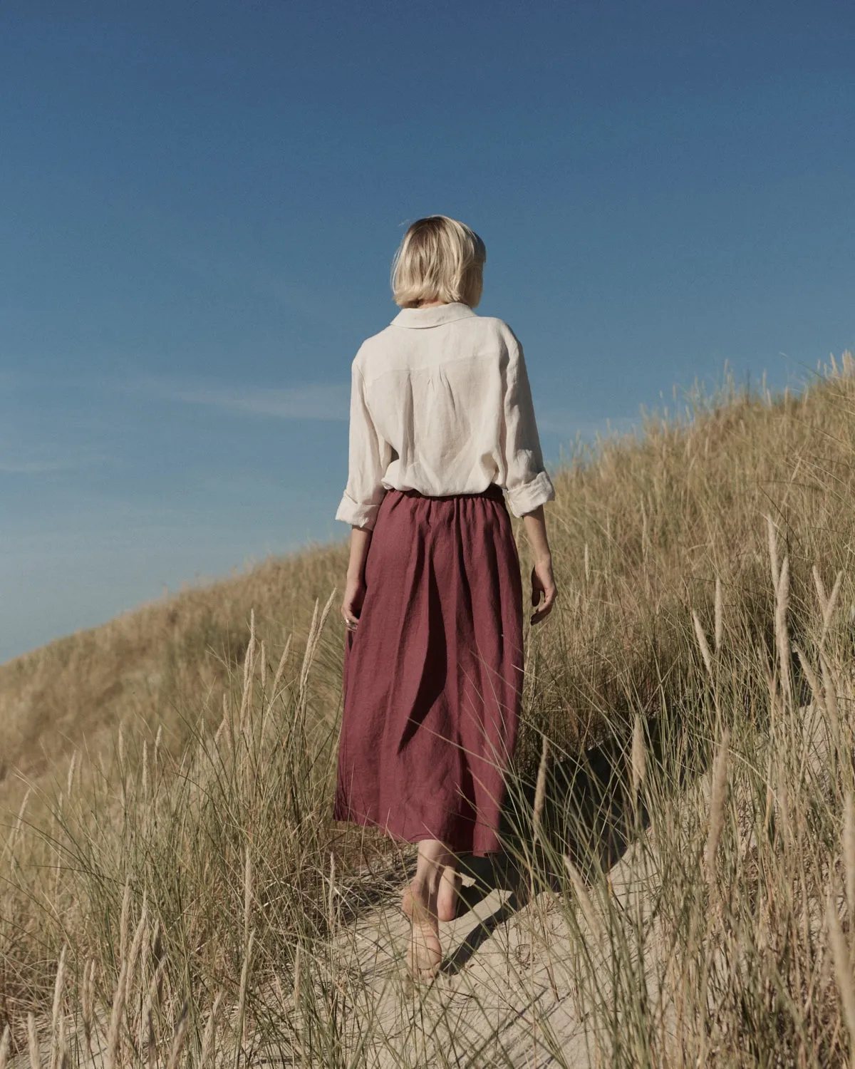 October - Linen Blouse in Beige