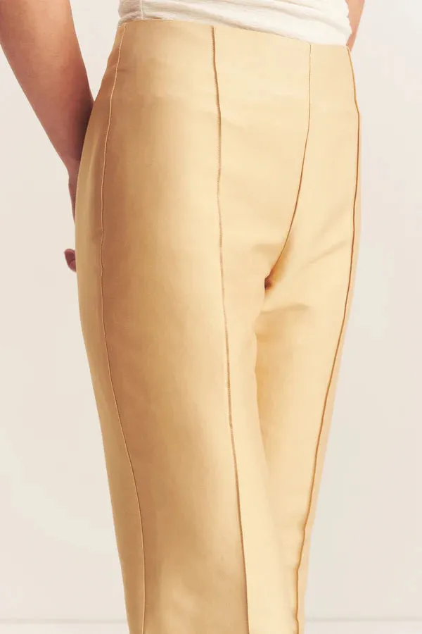 Otis Pintuck Flared Pant - Caramel