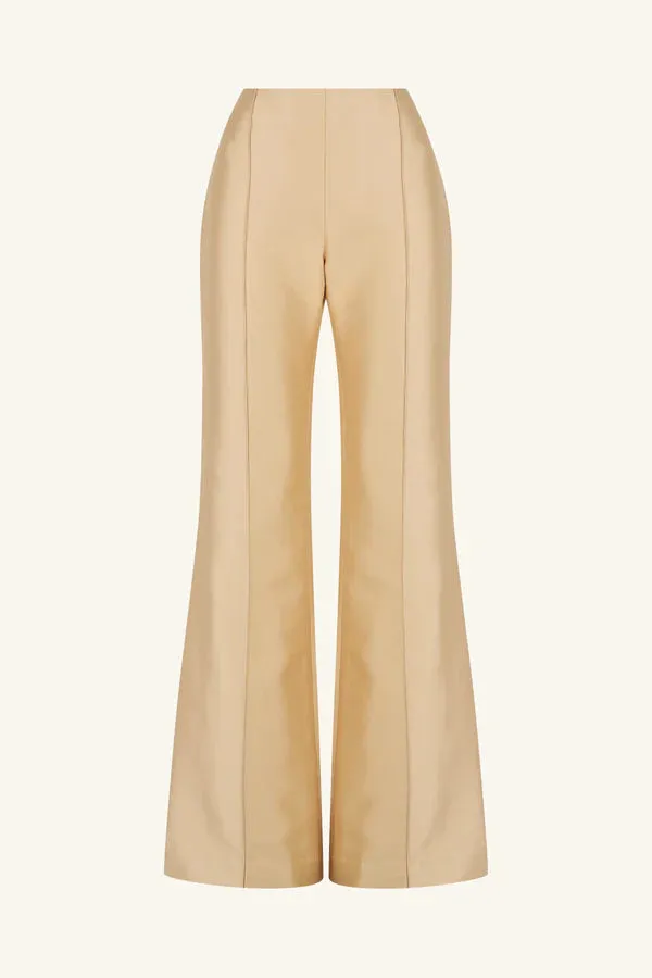 Otis Pintuck Flared Pant - Caramel