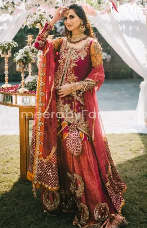 Pakistani Jamawar Lehnga with Short Shirt #BR07