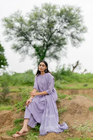 Pale Purple Kurta Set with Dupatta