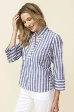 Palm Beach Strip Half Placket Pullover