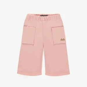 Pantalon rose coupe large en coton français, bébé || Wide fit pink pants in french terry, baby