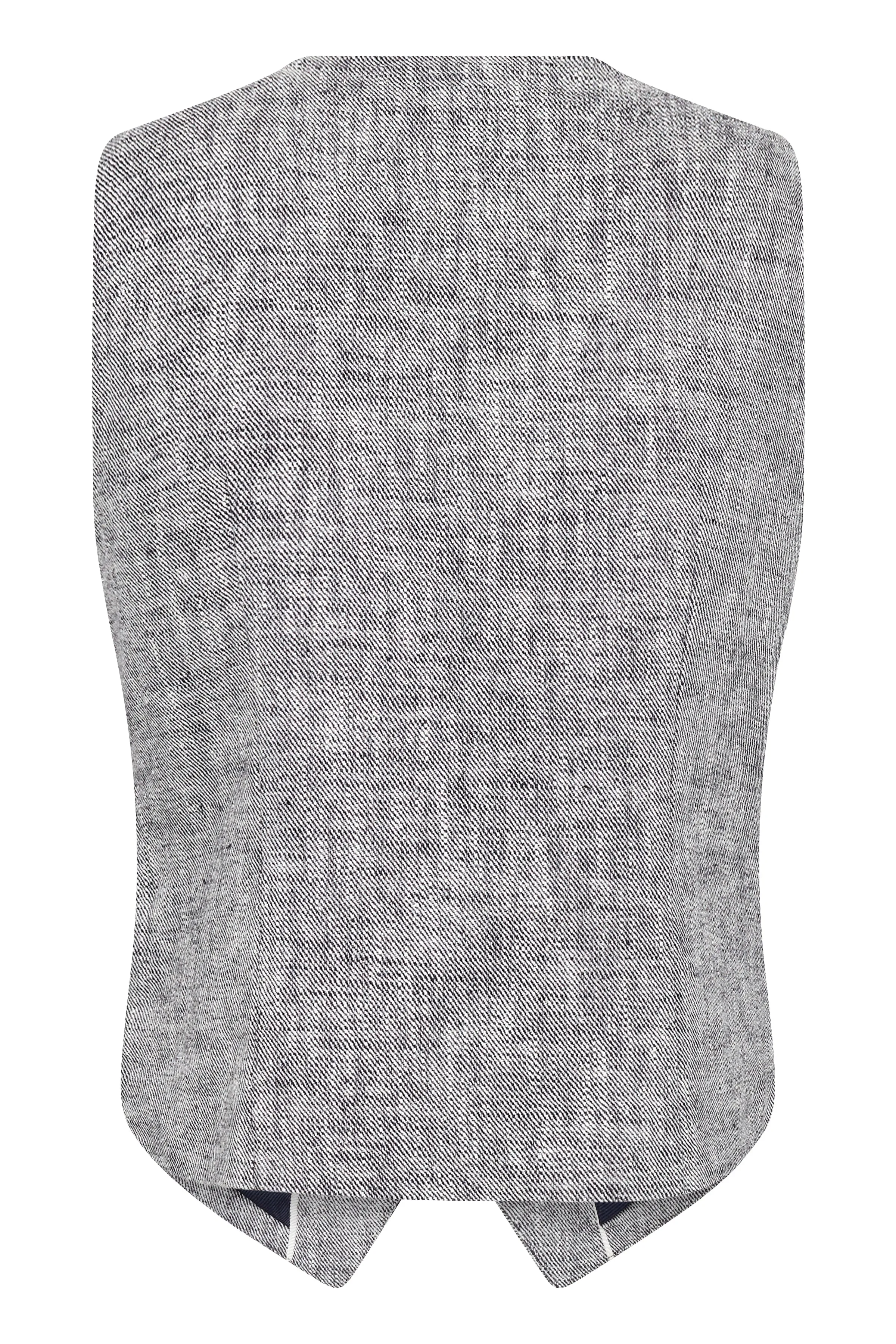 Part Two Nadhia Waistcoat Navy and White Woven