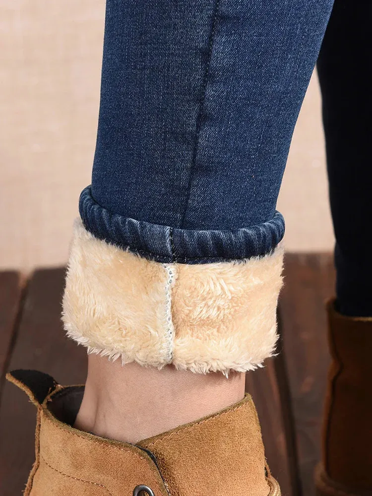 Peach - Warme Winter-Skinny-Jeans