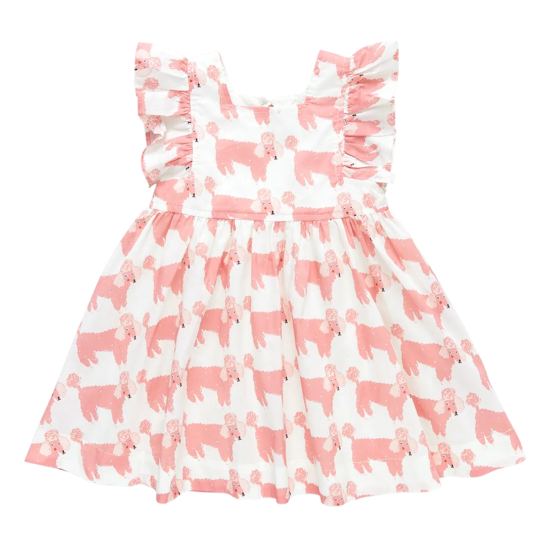 Pink Chicken Girls Elsie Dress - Poodle Party