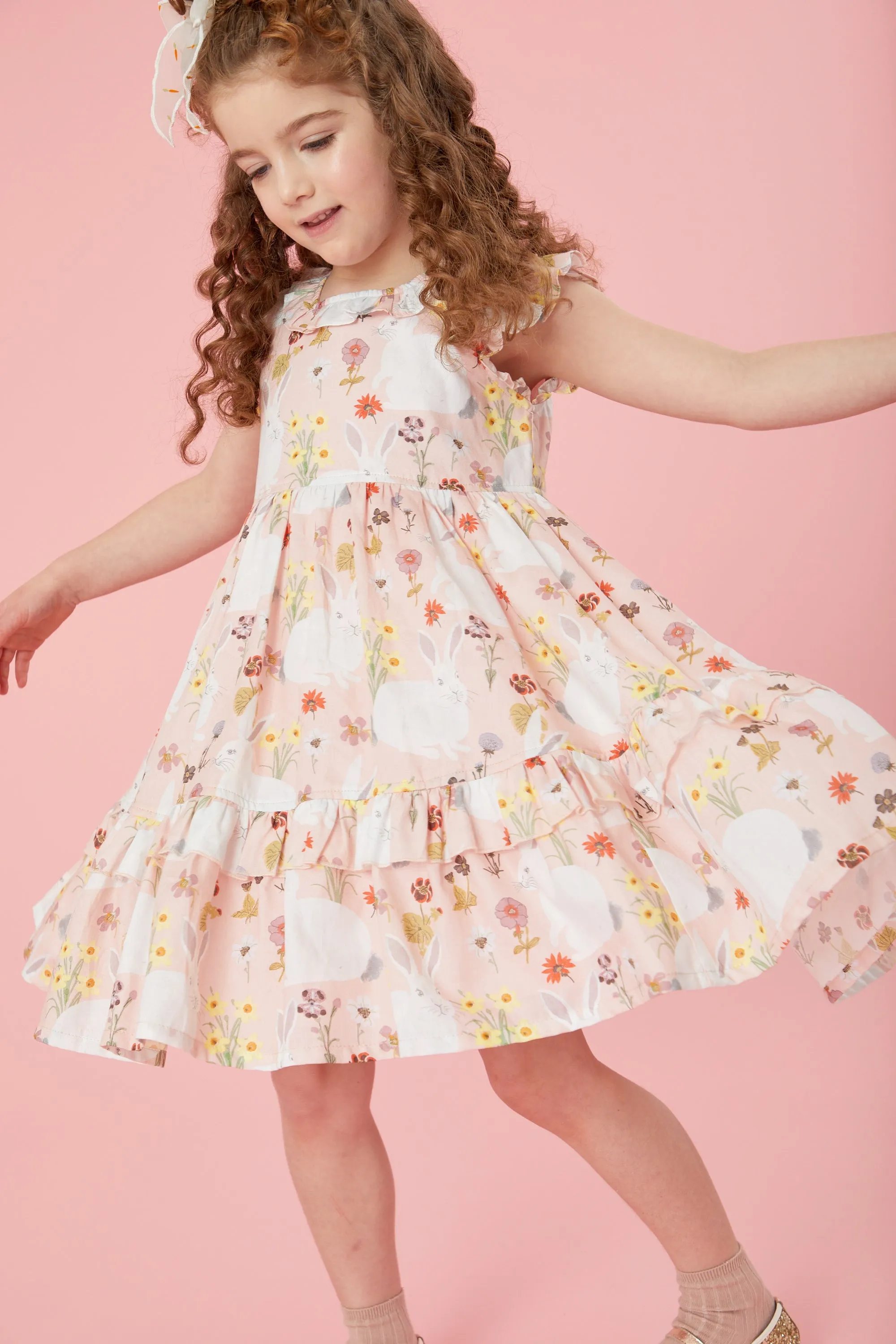 Pink Chicken Girls Judith Dress - Rabbit Garden
