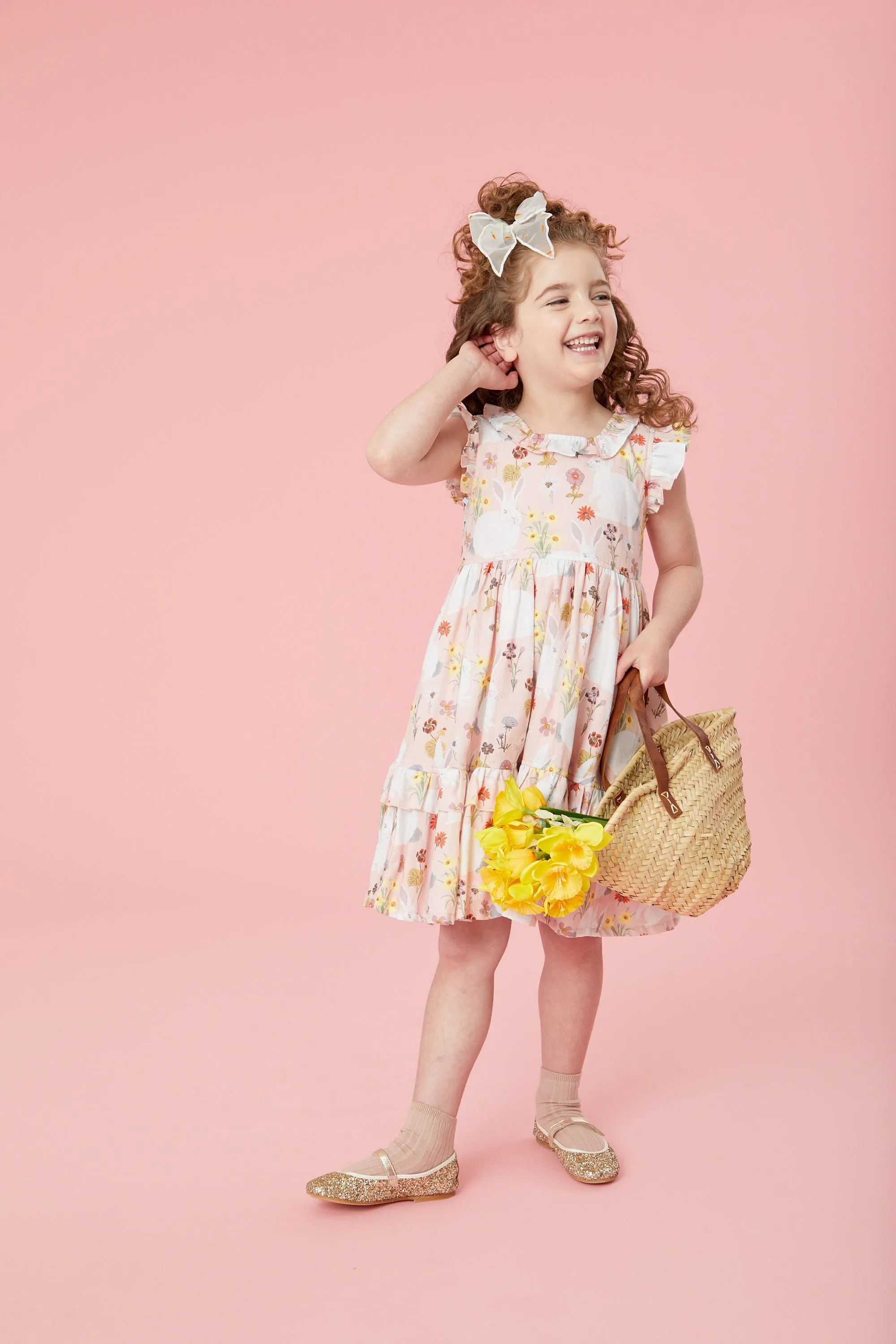 Pink Chicken Girls Judith Dress - Rabbit Garden