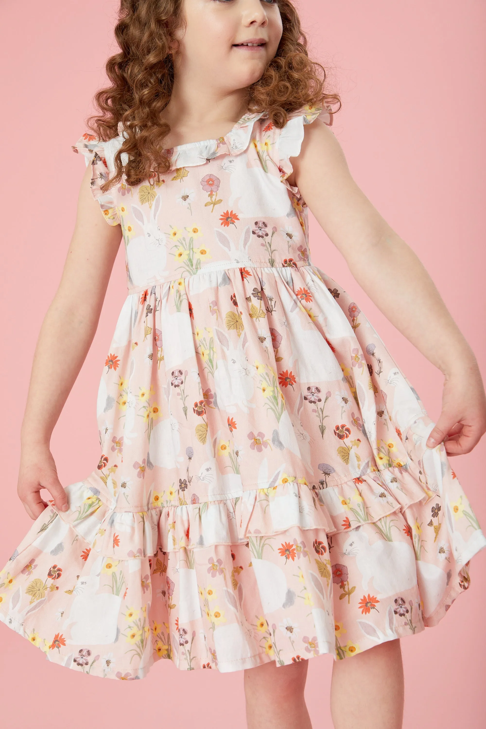 Pink Chicken Girls Judith Dress - Rabbit Garden
