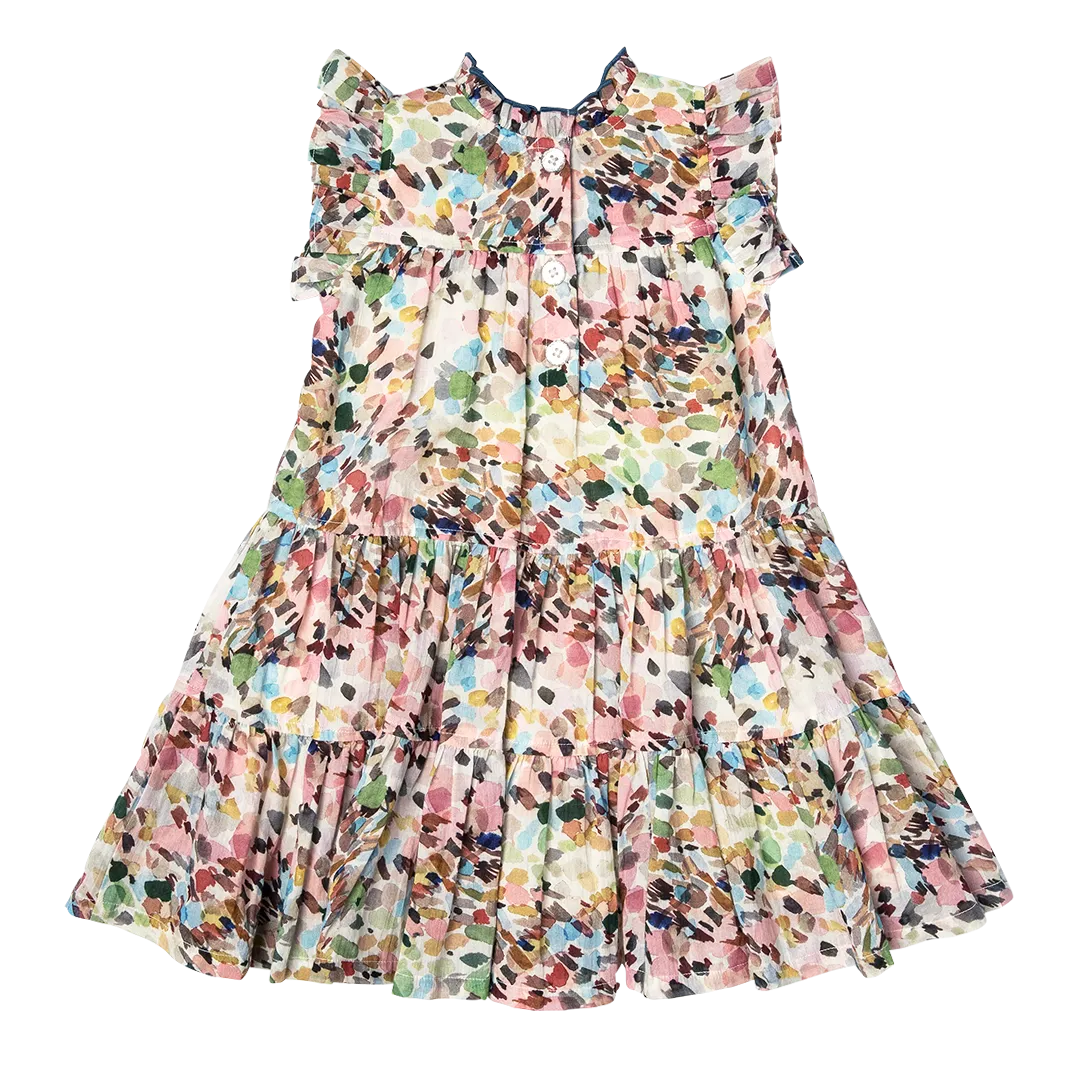 Pink Chicken Girls Kalani Dress - Watercolor Brush