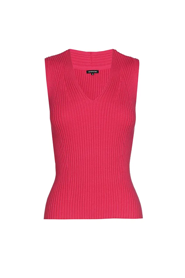 PINK FITTED KNITTED TOP
