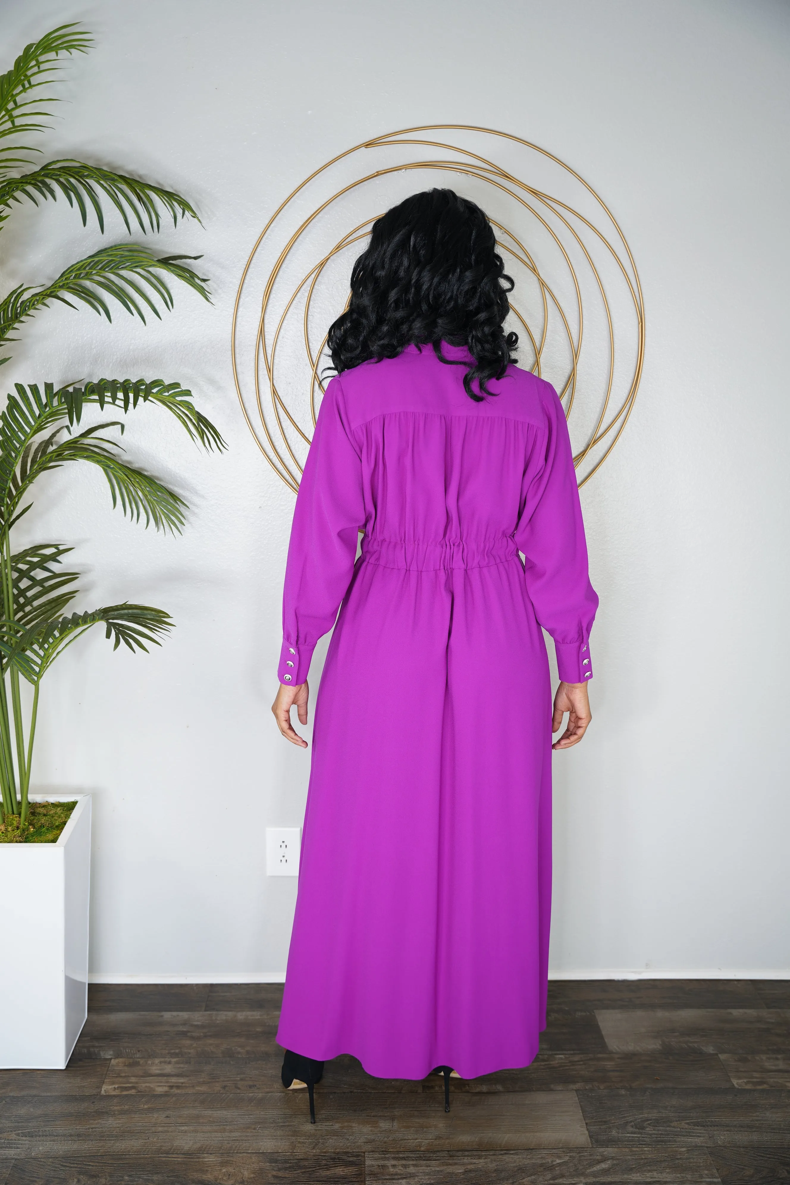 Pink maxi Modest dress