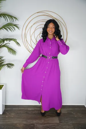 Pink maxi Modest dress