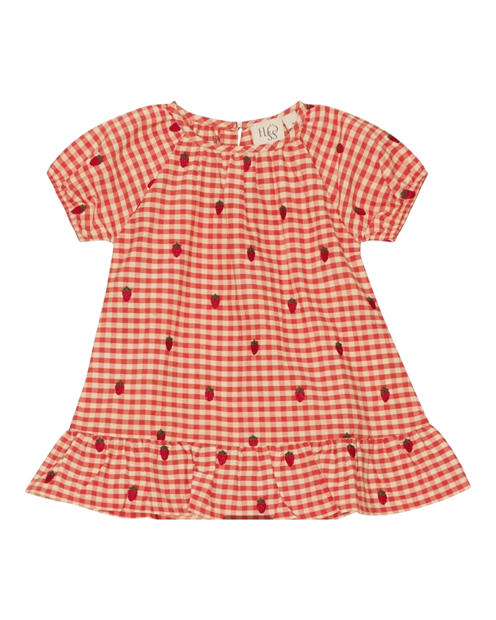 Plaid with Strawberry Pattern Dress