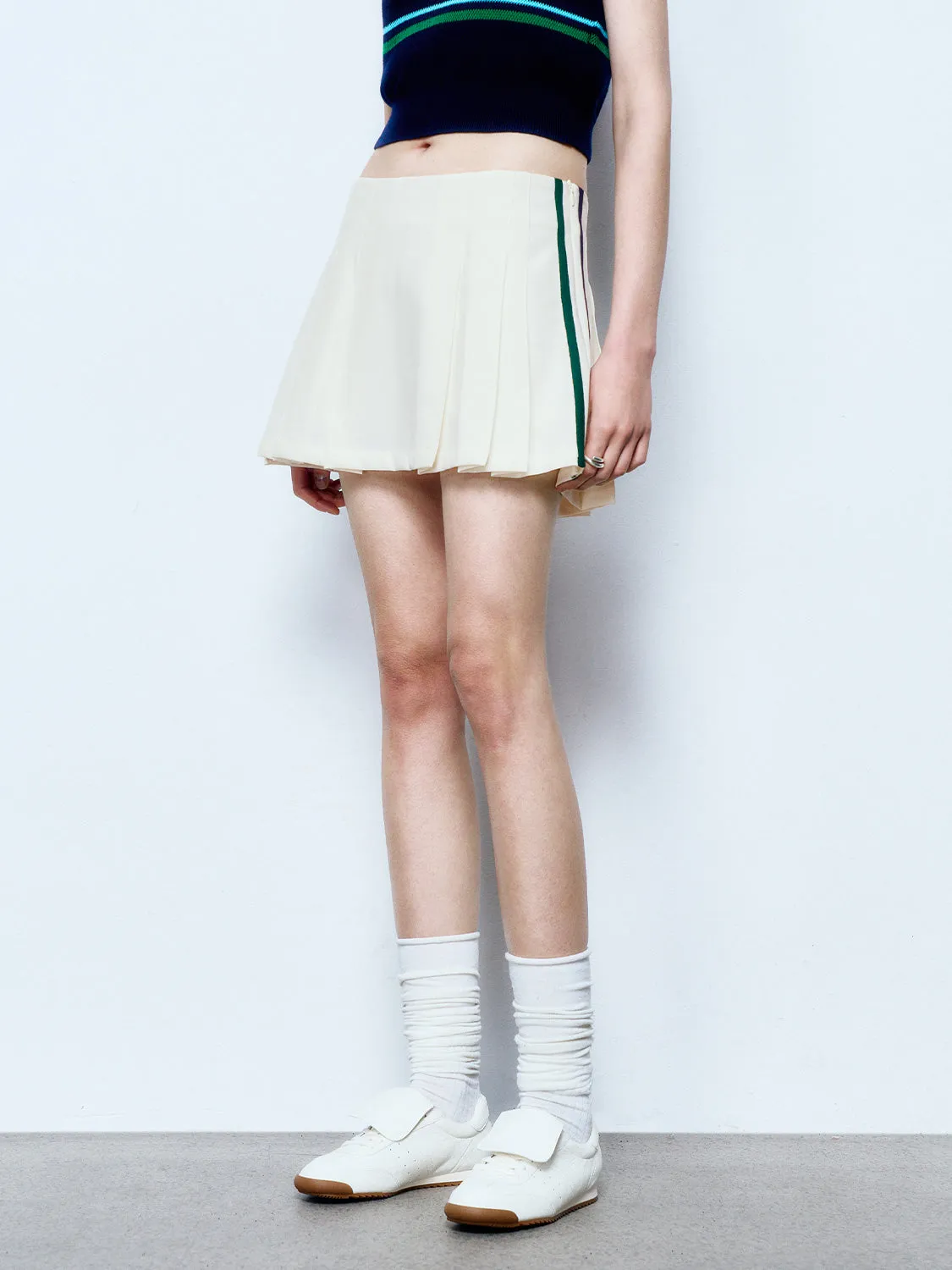 Pleated A-Line Skirts