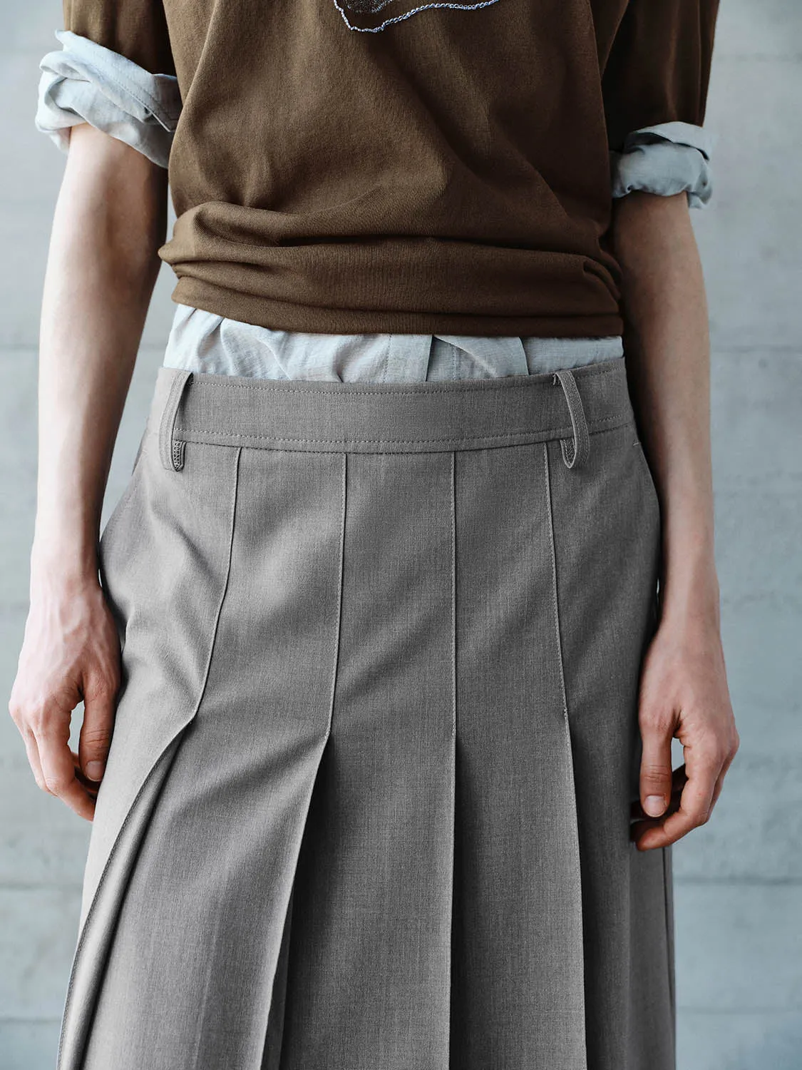 Pleated A-Line Skirts