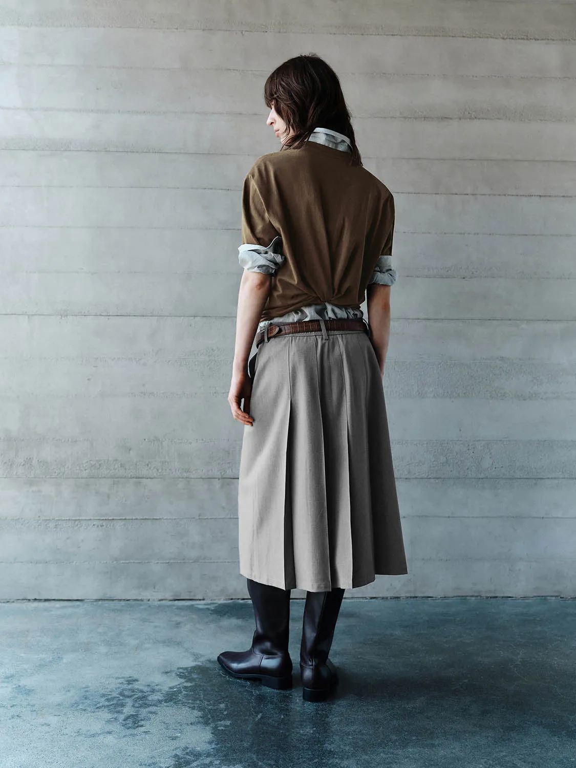 Pleated A-Line Skirts