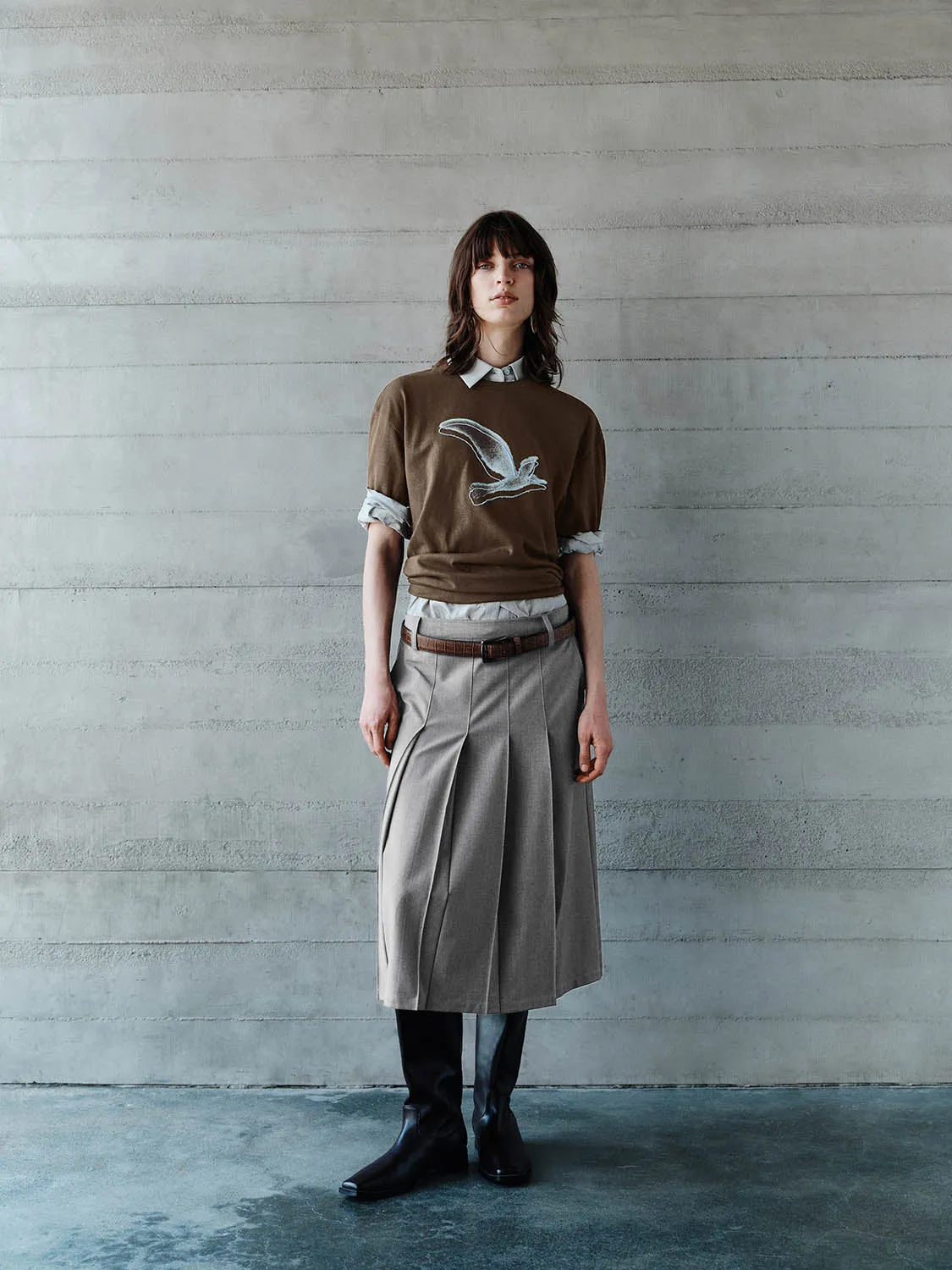 Pleated A-Line Skirts