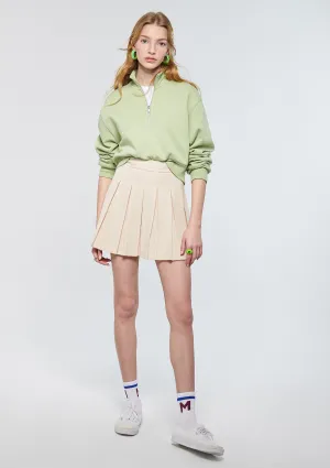 Pleated Beige Skirt