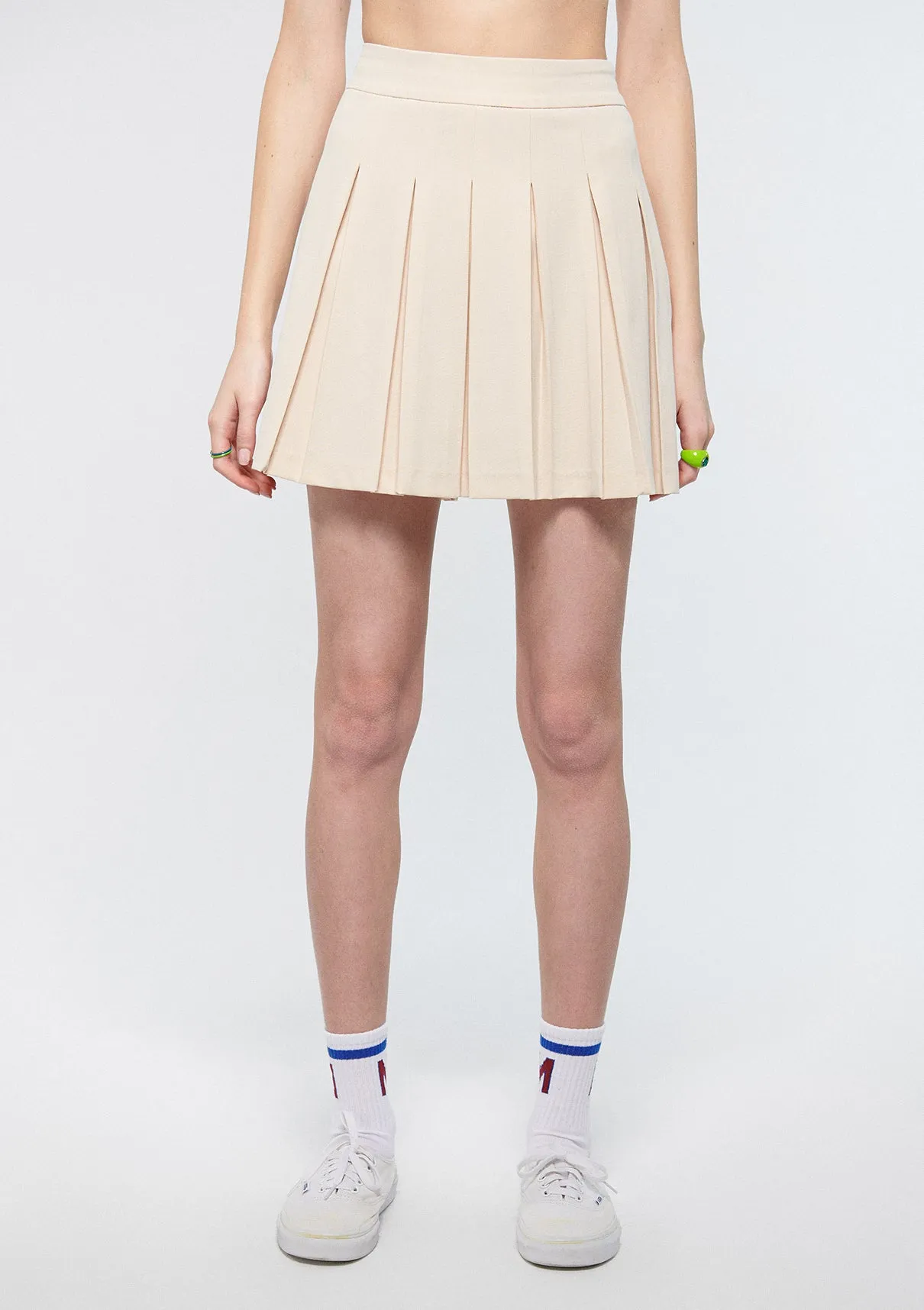 Pleated Beige Skirt