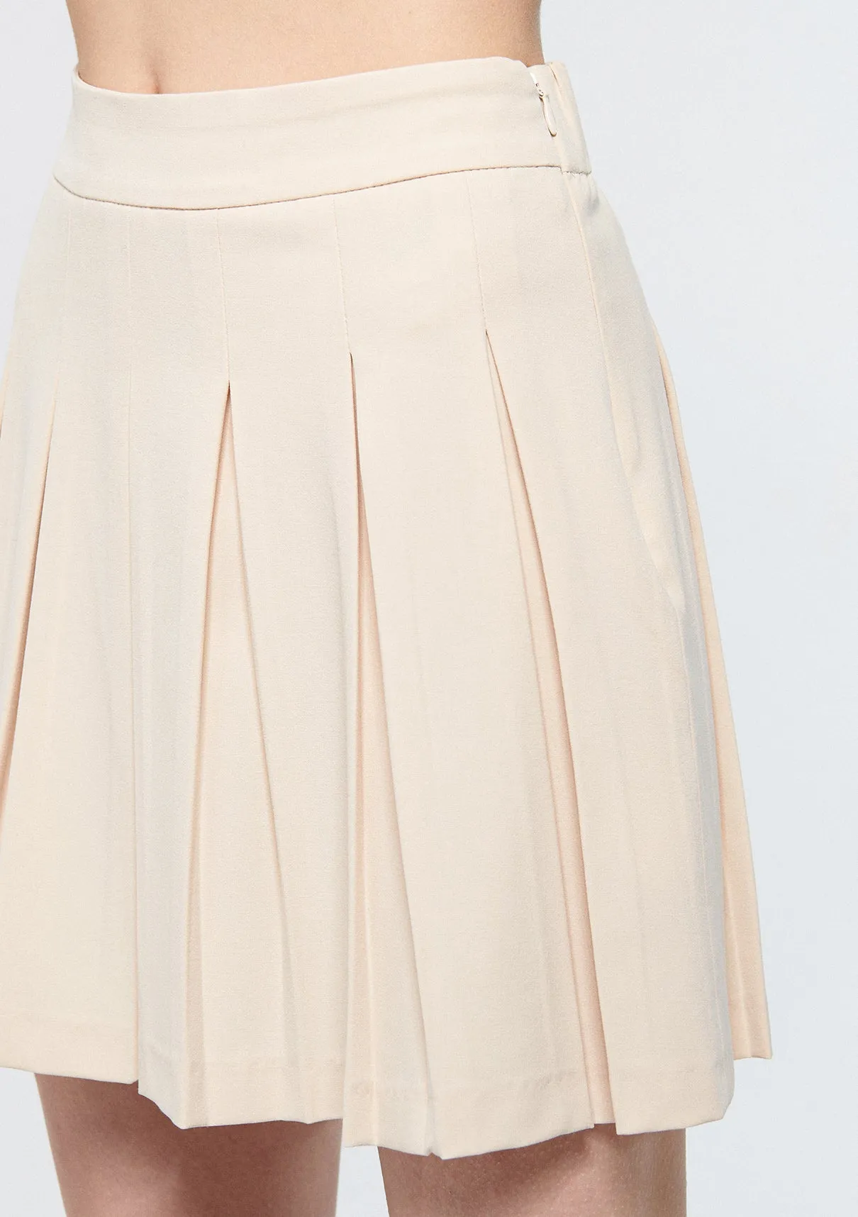 Pleated Beige Skirt