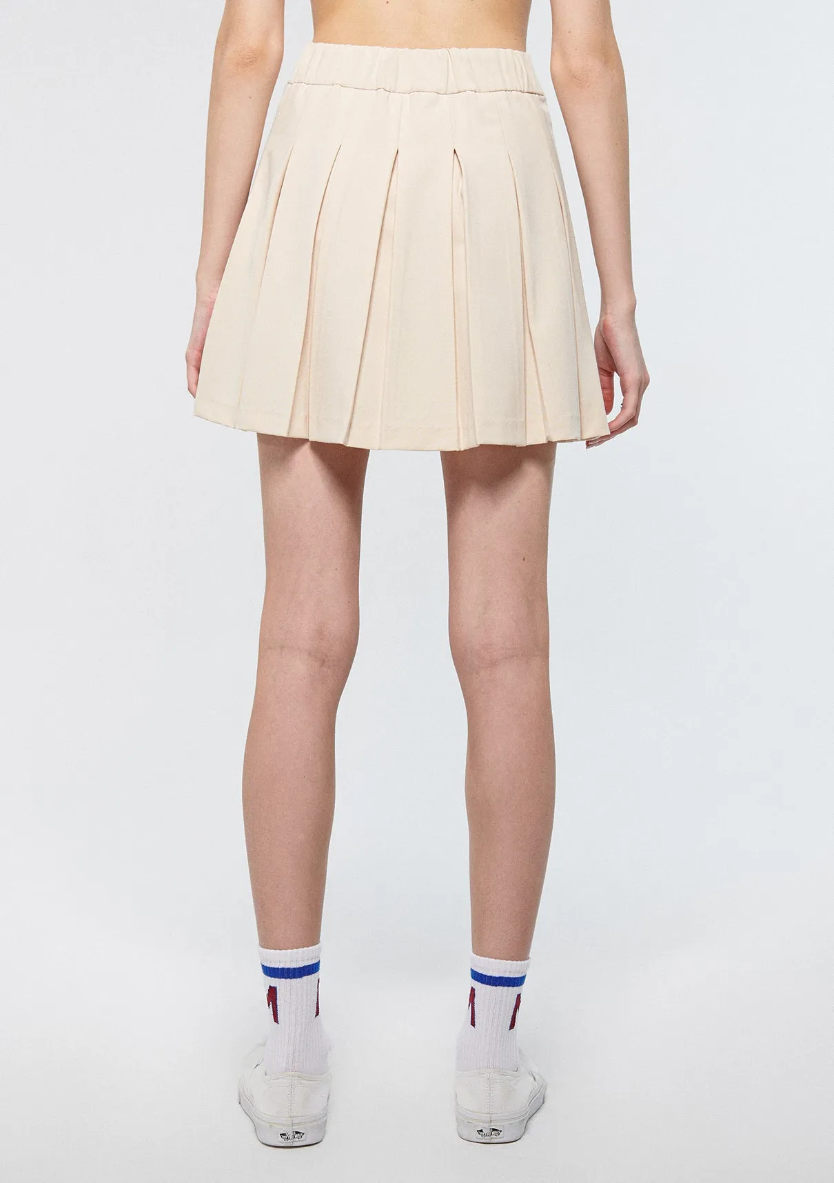 Pleated Beige Skirt
