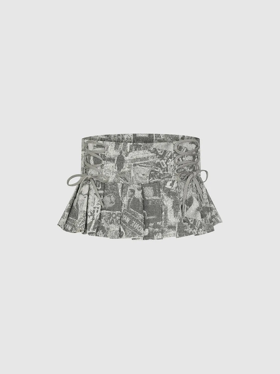 Pleated Denim Skirts