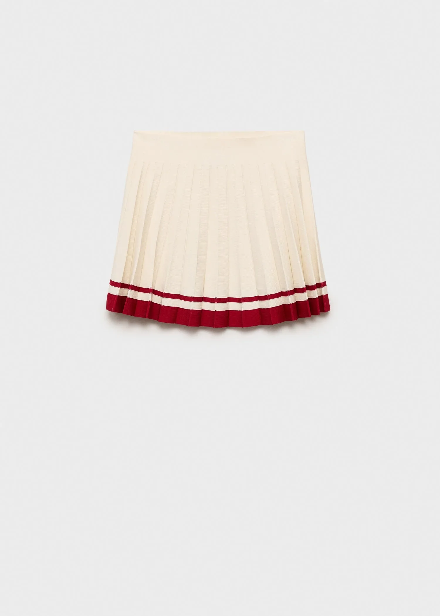 Pleated skirt with contrasting finish