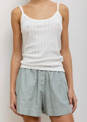 Pointelle Classic Tank Top in (White)