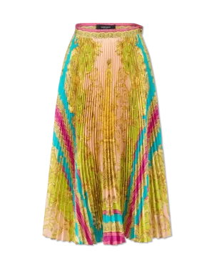 Poli Stampa Twill Pleated Heritage Skirt