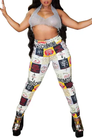 PQ3308 Graphic Skinny Tights