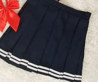 Preppy Style Japanese School Girl Plaid Pleated Skirt High Waist Short Tartan Skirts Saias
