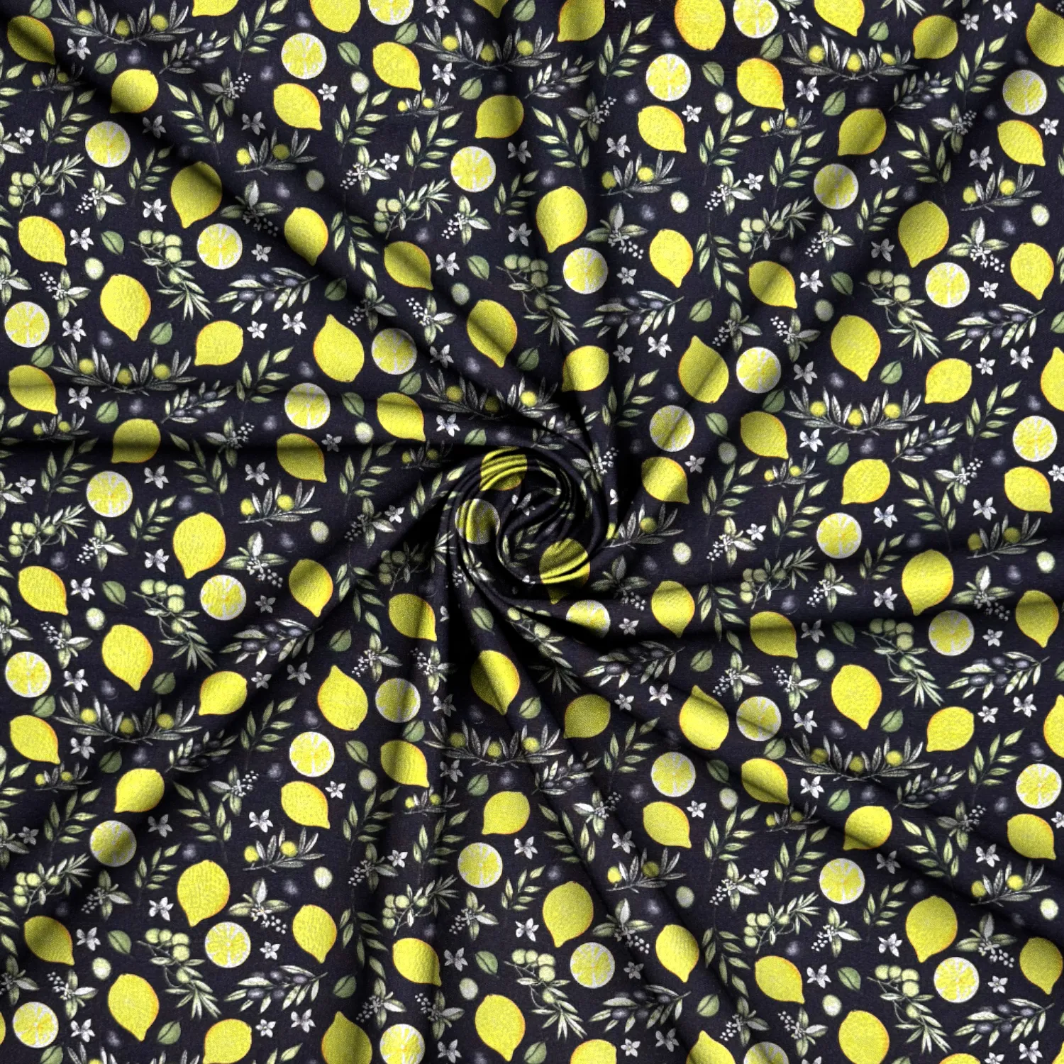 Printed Mini Matt Lemon & Olive Black