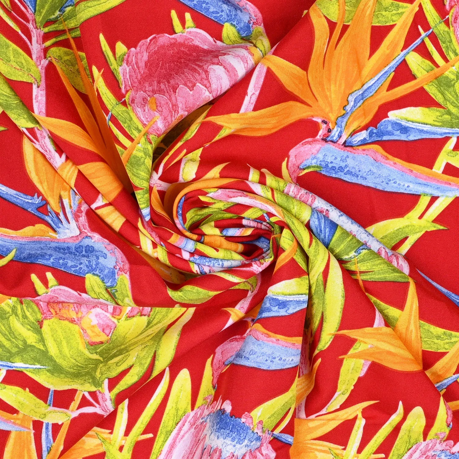 Printed Mini Matt Protea & Strelitzia Red