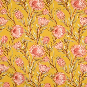 Printed Mini Matt Protea Classic Mustard