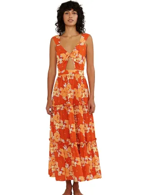 Printed Twist Maxi Dress ::RET