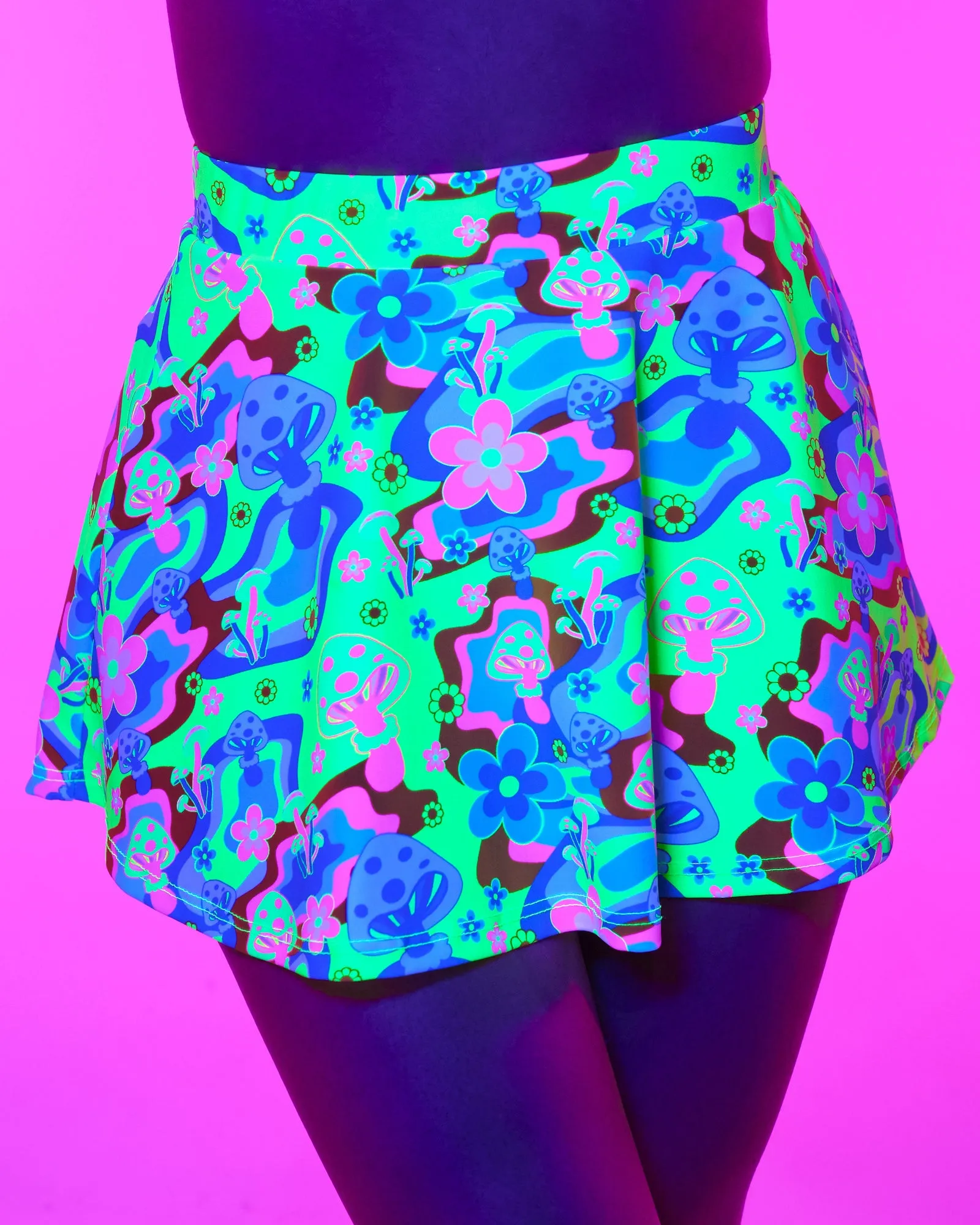 Psychedelic Psilocybin Mini Skirt