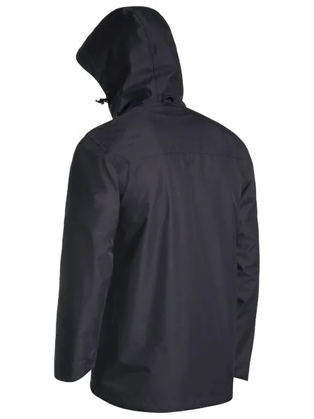 RAIN JACKET LIGHTWEIGHT RIPSTOP W/HOOD L/SLEEVE 166GSM BLACK UKJ6926