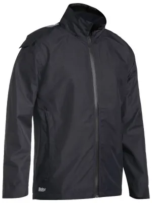 RAIN JACKET LIGHTWEIGHT RIPSTOP W/HOOD L/SLEEVE 166GSM BLACK UKJ6926