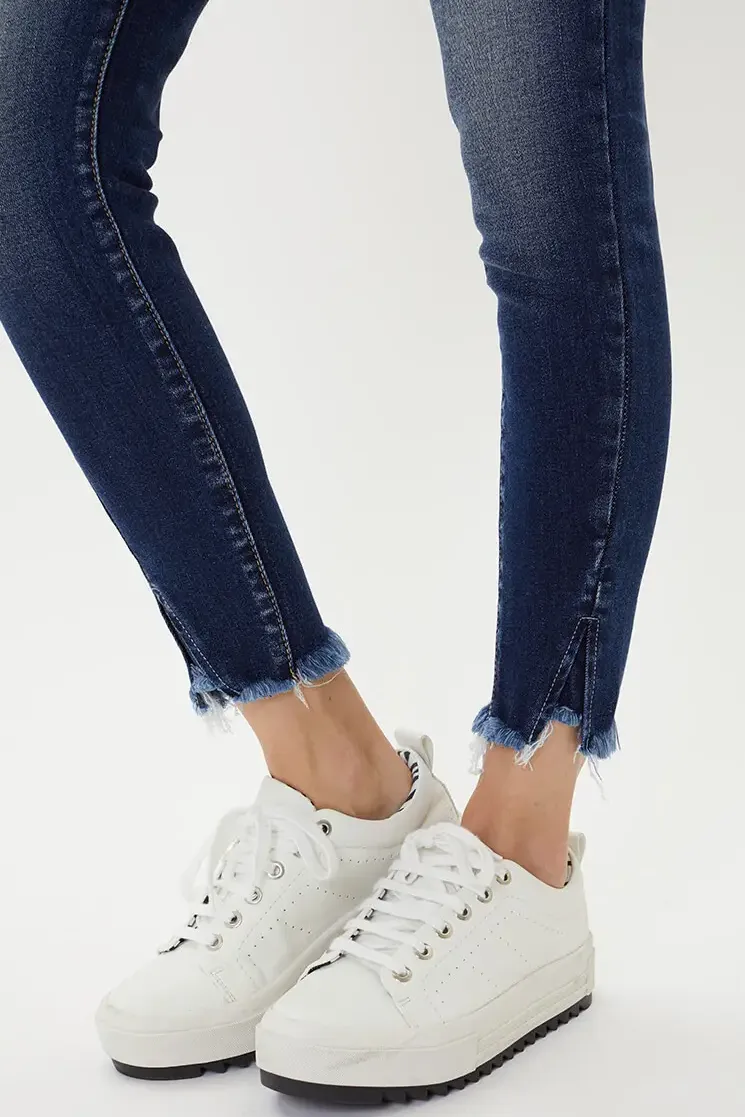 Raw hem jeans