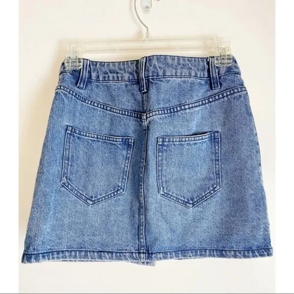 Rebecca Minkoff • Denim Embroidered Rufus Skirt