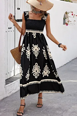 Regal II Square Neck Maxi Dress