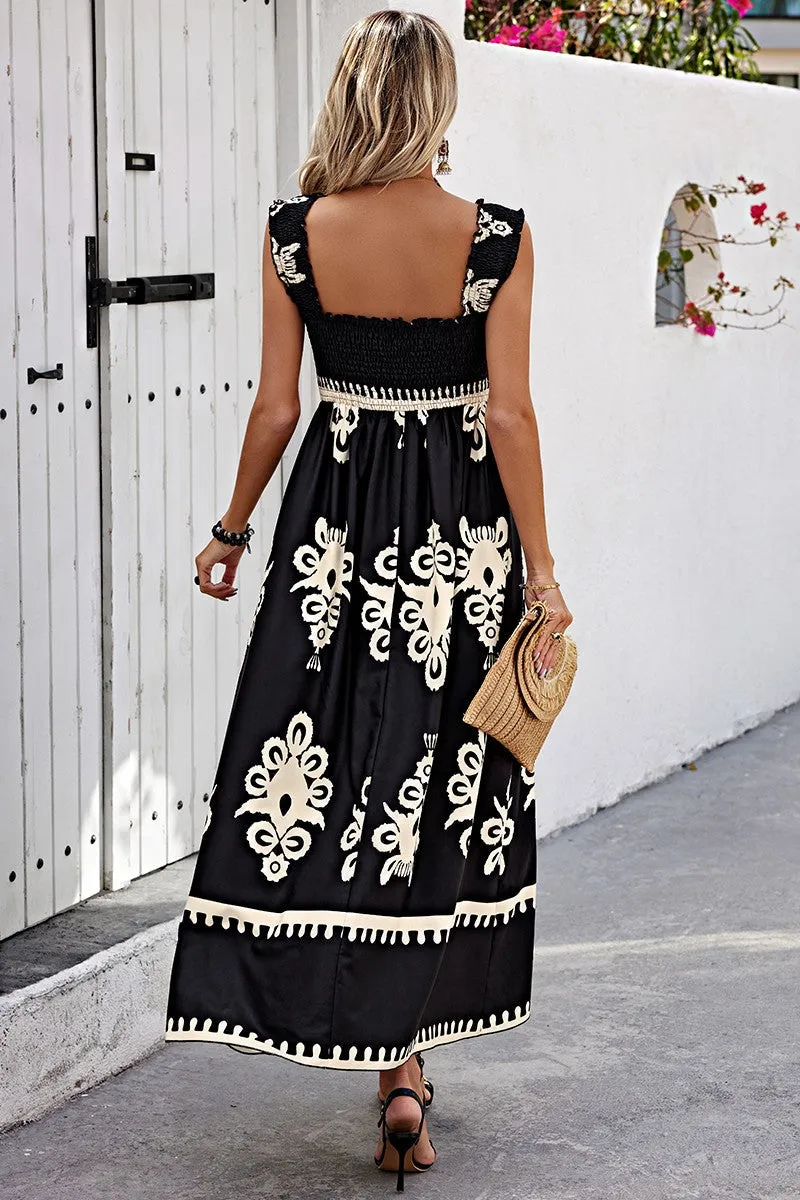 Regal II Square Neck Maxi Dress
