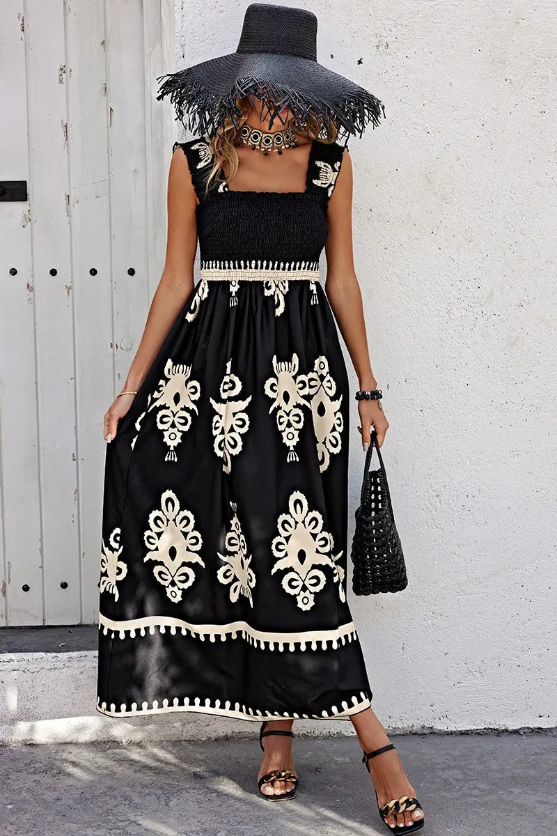 Regal II Square Neck Maxi Dress