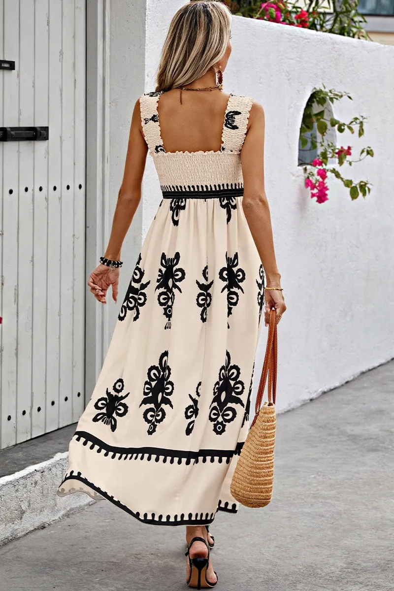 Regal II Square Neck Maxi Dress